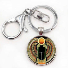 Load image into Gallery viewer, Symbol of Strength Egyptian Scarab Glass Dome Pendant Necklace, Ancient Egypt Jewelry Fashion Charm Women Gift HZ1