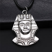 Load image into Gallery viewer, Black Leather Chian Necklace Ancient Egyptian Pharaoh The Eye Of Horus Ankh Cross Amulet Pendant Necklaces Jewelry Gifts