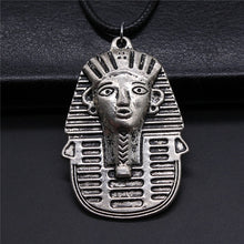 Load image into Gallery viewer, Black Leather Chian Necklace Ancient Egyptian Pharaoh The Eye Of Horus Ankh Cross Amulet Pendant Necklaces Jewelry Gifts