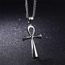 Load image into Gallery viewer, Amulet Pendant Egyptian Ankh Crucifix Necklaces Pendants Stainless Steel Symbol of Life Cross Necklaces Jewelry Gifts Chains