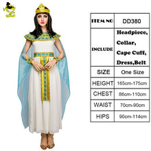 Load image into Gallery viewer, Halloween Women Egyptian Cleopatra Clothes Costumes Fancy Dress Adult Purim Carnival Party Lady's Egypt Dress Cosplay Costumes