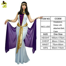 Load image into Gallery viewer, Halloween Women Egyptian Cleopatra Clothes Costumes Fancy Dress Adult Purim Carnival Party Lady's Egypt Dress Cosplay Costumes