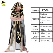 Load image into Gallery viewer, Kids Boy's Egyptian  Pharaoh Costume Cosplay Halloween Children Egypt Pharaoh Clothes Costume
