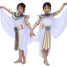 Load image into Gallery viewer, Boy Girl Ancient Egypt Egyptian Pharaoh Cleopatra Prince Princess Costume Children Kid Halloween Cosplay Performance Clothes Set
