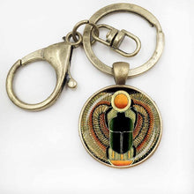 Load image into Gallery viewer, Symbol of Strength Egyptian Scarab Glass Dome Pendant Necklace, Ancient Egypt Jewelry Fashion Charm Women Gift HZ1
