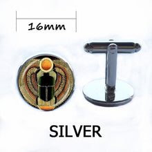 Load image into Gallery viewer, Symbol of Strength Egyptian Scarab Glass Dome Pendant Necklace, Ancient Egypt Jewelry Fashion Charm Women Gift HZ1
