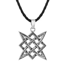 Load image into Gallery viewer, QIAMNI Vintage Punk Ankh Egyptian Cross Amulet Rope Chain Slavic Pendant Necklace Men Gift Statement Jewelry Charm Dropshipping
