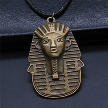 Load image into Gallery viewer, Black Leather Chian Necklace Ancient Egyptian Pharaoh The Eye Of Horus Ankh Cross Amulet Pendant Necklaces Jewelry Gifts
