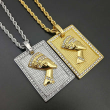 Load image into Gallery viewer, Egyptian Queen Nefertiti stainless steel Pendant Necklaces for Women Men Jewelry Gold Color Wholesale Jewellery African Gift
