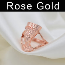 Load image into Gallery viewer, Anniyo Egyptian Queen Nefertiti Ring for Women Girls African Finger Ring Jewelry Gold Color Wholesale Party National Gift#235906
