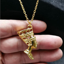 Load image into Gallery viewer, Egyptian Egypt Queen Nefertiti Necklace For Women Gold Charms Pendant Necklace Fashion Jewelry Christmas Gift
