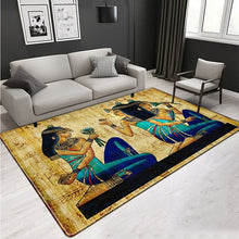 Load image into Gallery viewer, Ancient Egypt 3D Print Rug Carpet Soft Velvet For Home Living Room Decor Egyptian Nordic Ethnic Style European Retro Bedroom Mat

