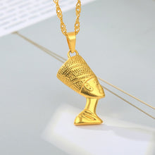 Load image into Gallery viewer, Egyptian Pharaoh Necklace Hip-Hop Chain Unisex Jewelry Stainless Steel Gold Necklace For Women Christian Religious African Gift
