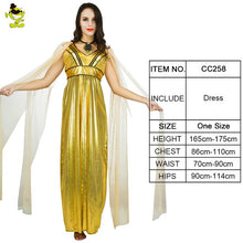 Load image into Gallery viewer, Halloween Women Egyptian Cleopatra Clothes Costumes Fancy Dress Adult Purim Carnival Party Lady's Egypt Dress Cosplay Costumes
